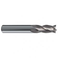 13/32 Dia. x 2-3/4 Overall Length 4-Flute Square End Solid Carbide SE End Mill-Round Shank-Center Cut-Uncoated - Caliber Tooling