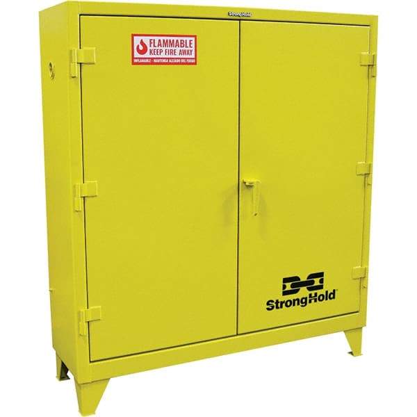 Strong Hold - Safety Cabinets   Hazardous Chemical Type: Flammable and Combustible Liquids    Color: Safety Yellow - Caliber Tooling