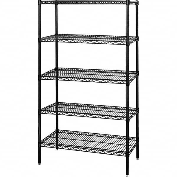 Quantum Storage - 5 Shelf Wire Shelving Add-On Unit - 18" Wide x 72" Deep x 74" High, - Caliber Tooling