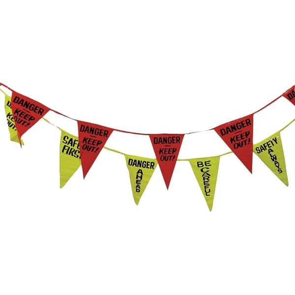 PRO-SAFE - Pennants Color: Red/Yellow Overall Length (Feet): 60.00 - Caliber Tooling