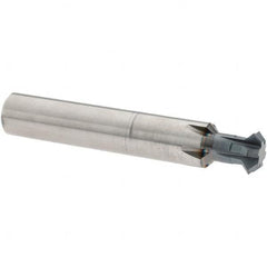 Accupro - 1/2° 1/2" Cut Diam, 0.187" Cut Width, 1/2" Shank, Solid Carbide Double-Angle Cutter - Caliber Tooling