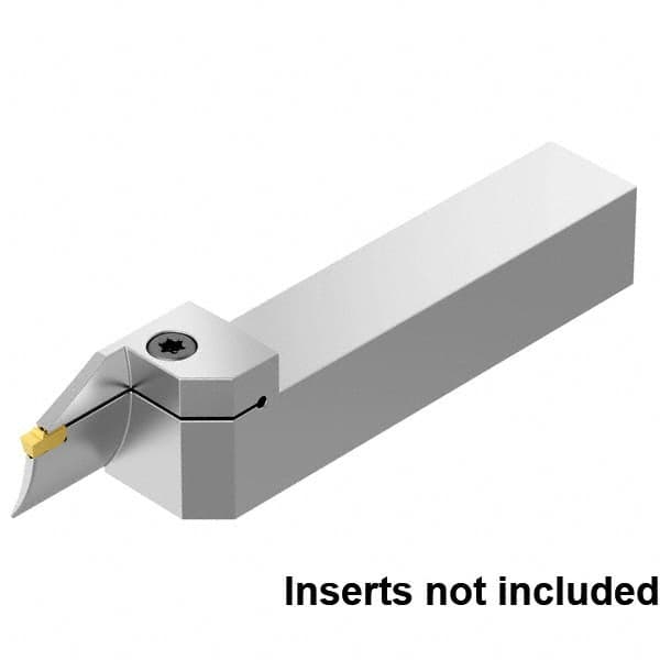 Kennametal - External Thread, 26mm Max Cut of Depth, 4mm Min Groove Width, 6" OAL, Left Hand Indexable Grooving Cutoff Toolholder - 1" Shank Height x 1" Shank Width, EG0400M04P04 Insert Style, EVSB Toolholder Style, Series Beyond Evolution - Caliber Tooling