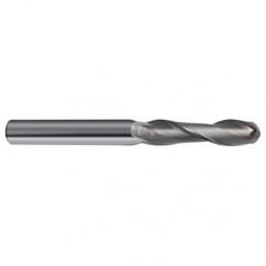 3/16" Dia. - 2-1/2" OAL - 30 Helix Bright CBD Ball Nose EM - 2 FL - Caliber Tooling