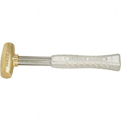 American Hammer - 1-1/2 Lb Head 1-3/4" Face Brass Hammer - Exact Industrial Supply
