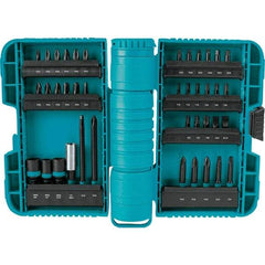 Makita - Power Bit, Insert Bit & Nut Driver Set - 1/4 to 3/8" Hex, #2, 1/4", 3/8" Drive, Phillips, Slotted, Torx, Square Point - Caliber Tooling