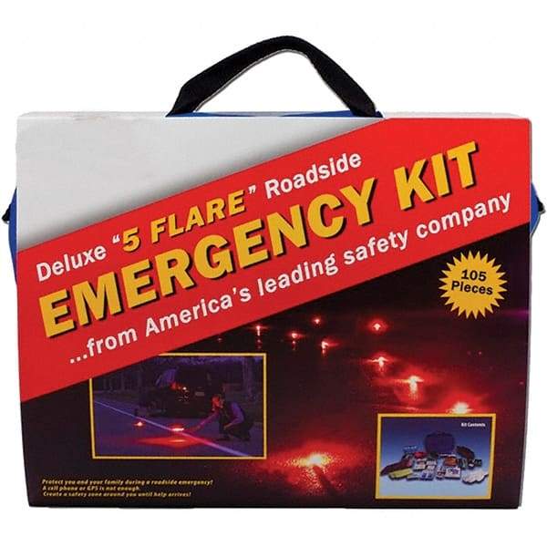 PRO-SAFE - Highway Safety Kits Type: Emergency Roadside Kit Number of Pieces: 105 - Caliber Tooling