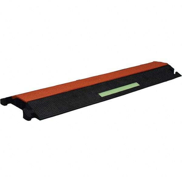 PRO-SAFE - 36" Long x 11-1/4" Wide x 1-3/4" High, Polyurethane Ramp Cable Guard - 12,500 Lb Load Limit - Caliber Tooling