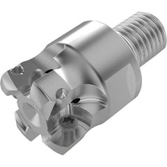 Seco - 22.1mm Cut Diam, 1.9mm Max Depth, M16 16mm Shank Diam, Modular Connection Indexable High-Feed End Mill - Screw Holding Method, LPKT09 Insert, R217.21 Toolholder, Through Coolant - Caliber Tooling