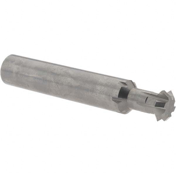 Accupro - 1/2° 1/2" Cut Diam, 0.187" Cut Width, 1/2" Shank, Solid Carbide Double-Angle Cutter - Caliber Tooling