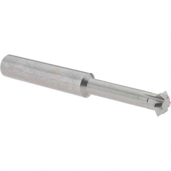 Accupro - 1/2° 1/2" Cut Diam, 0.187" Cut Width, 1/2" Shank, Solid Carbide Double-Angle Cutter - Caliber Tooling