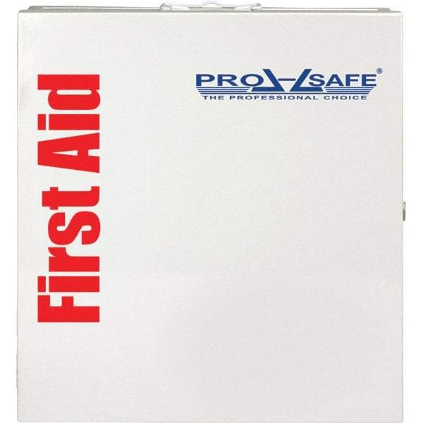 PRO-SAFE - Industrial First Aid Cabinet - 14"x13-1/4"x3-1/8", White, Metal - Caliber Tooling