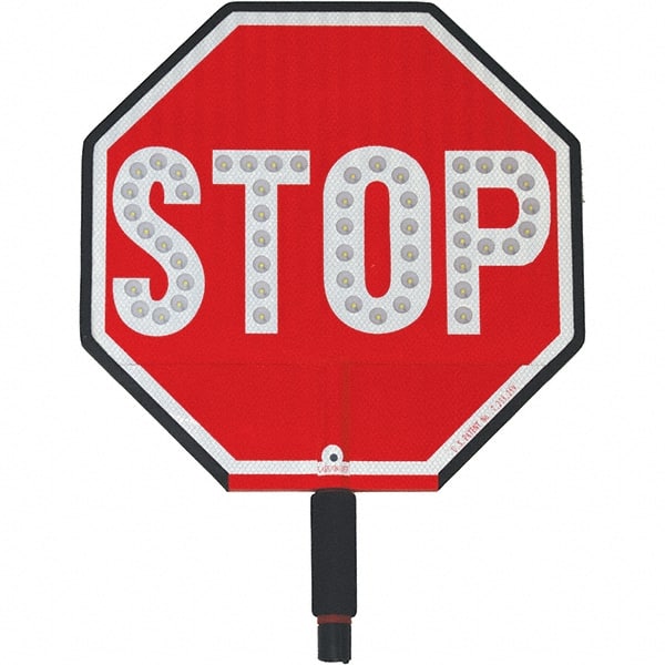 PRO-SAFE - "Stop," 12" Wide x 18" High ABS Plastic Traffic Control Sign - Caliber Tooling