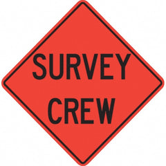 PRO-SAFE - "Survey Crew," 36" Wide x 36" High Vinyl Traffic Control Sign - Caliber Tooling