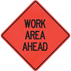 PRO-SAFE - "Work Area Ahead," 36" Wide x 36" High Vinyl Traffic Control Sign - Caliber Tooling