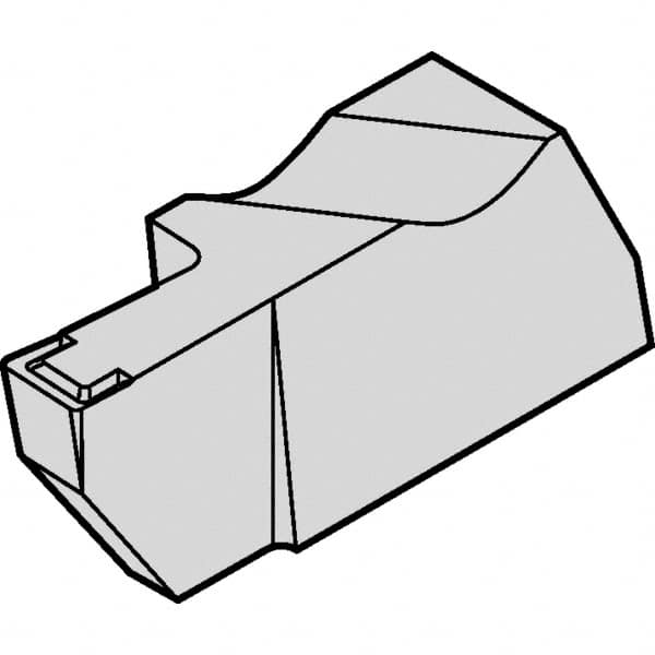 Kennametal - 4NGD K Grade KCU25, 5mm Cutting Width Carbide Grooving Insert - 1/2" Max Depth of Cut, Left Hand, 0.572mm Corner Radius, AlTiN Finish - Caliber Tooling