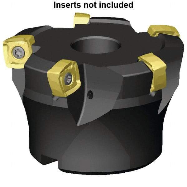 Kennametal - 5 Inserts, 2" Cutter Diam, 0.098" Max Depth of Cut, Indexable High-Feed Face Mill - 3/4" Arbor Hole Diam, 40mm High, 7793VXO12 Toolholder, XO..1205.. Inserts, Series 7793 - Caliber Tooling