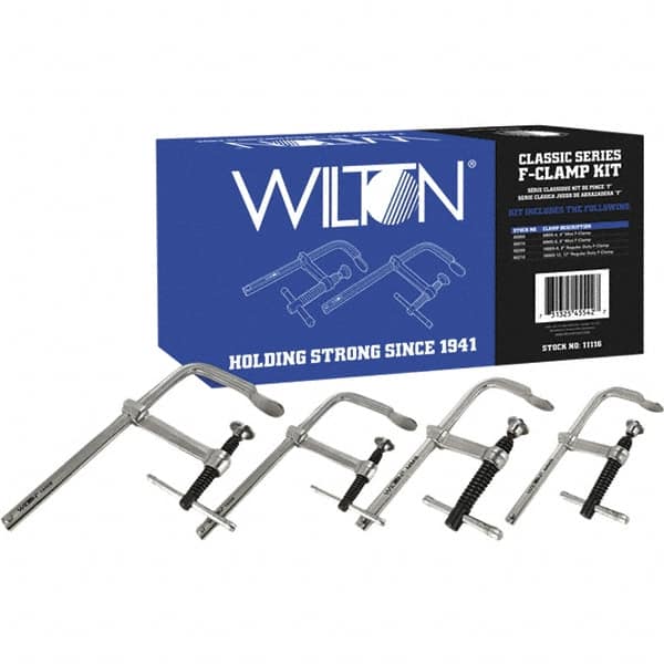 Wilton - Sliding Arm Clamp Sets Clamp Type: Standard Throat Depths (Decimal Inch): 2.2500; 4.7500; 5.5000 - Caliber Tooling