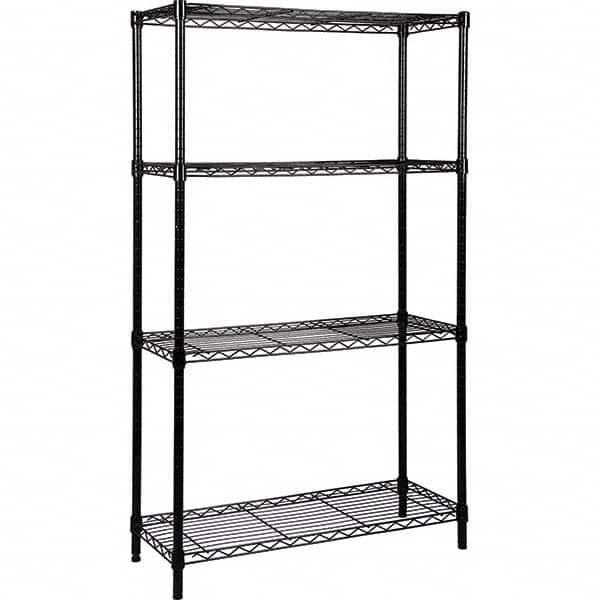 Quantum Storage - 4 Shelf Wire Shelving - Starter Unit - 18" Wide x 48" Deep x 86" High, - Caliber Tooling