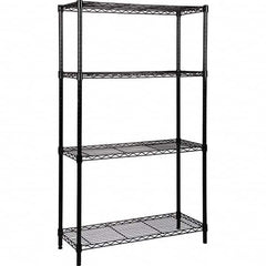 Quantum Storage - 4 Shelf Wire Shelving - Starter Unit - 18" Wide x 72" Deep x 54" High, - Caliber Tooling