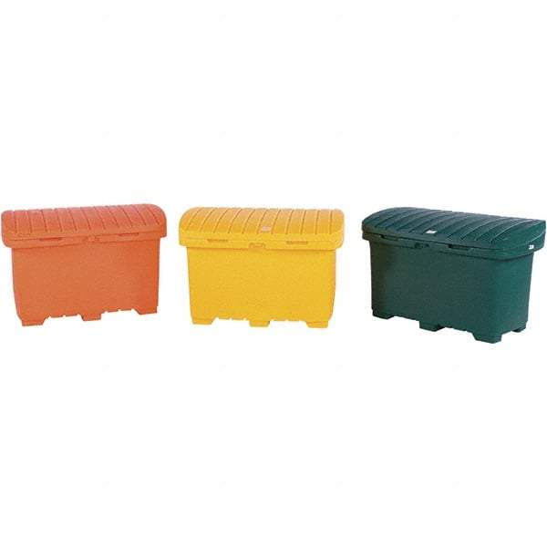 UltraTech - 15 Cu Ft, 350 Lb Load Capacity Green Polyethylene Tote Container - 48" Long x 31" Wide x 41.8" High, Lid Included - Caliber Tooling