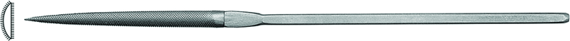 5-1/2" Escapement File, Half-Round, Cut 4 - Caliber Tooling