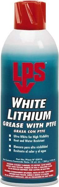 LPS - 10 oz Aerosol Lithium General Purpose Grease - White, 290°F Max Temp, NLGIG 2, - Caliber Tooling