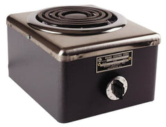 WAAGE - 10" Long x 8 Wide x 7" High, 230 Volt Hot Plate - 1 Burner, 1500 Watt, 7 Amps - Caliber Tooling