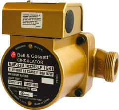 Bell & Gossett - 0.05 hp, 1 Phase, Bronze Housing, Noryl Impeller, Inline Circulator Pump - 115/230V Volt, 60 Hz Hz, 125 Max psi, 120V Motor - Caliber Tooling