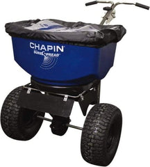 Chapin - 100 Lb Stainless Steel Walk Behind Broadcast Landscape Spreader - 14" Pneumatic Wheels - Caliber Tooling