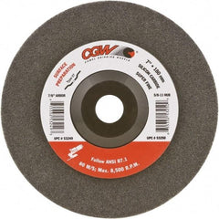 Camel Grinding Wheels - 4-1/2" Very Fine Grade Silicon Carbide Deburring Disc - 7/8" Center Hole, Arbor Connection, Gray - Caliber Tooling