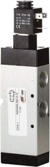 ARO/Ingersoll-Rand - 1/2" Inlet x 1/2" Outlet, Single Solenoid Actuator, Spring Return, 2 Position, Body Ported Solenoid Air Valve - 24 VDC Input, 4.32 CV, 3 Way, 115 psi, 122° Max Temp, 15° Min Temp - Caliber Tooling