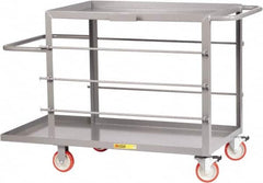 Little Giant - 1,200 Lb Capacity, 24" Wide x 48" Long x 35" High Wire Spool Cart - 2 Shelf, Steel, 2 Rigid/2 Swivel Casters - Caliber Tooling