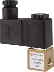 PRO-SOURCE - 1/8", 2/2 Way Square Body Stacking Solenoid Valve - 24 VDC, 0.1 CV Rate, 2.83" High x 2.3" Long - Caliber Tooling