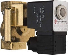 PRO-SOURCE - 3/8", 2/2 Way Stacking Solenoid Valve - 110 VAC, 4.5 CV Rate, 4.19" High x 2.83" Long - Caliber Tooling