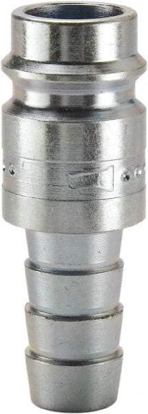 Parker - Hose Barb European High Flow Pneumatic Hose Connector - Steel, 3/8" Body Diam, 3/8" Hose ID - Caliber Tooling