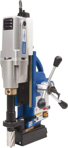 Hougen - 2" Travel, Portable Magnetic Drill Press - 250 & 450 RPM, 9 Amps, 1.5 hp, 1035 Watts - Caliber Tooling