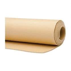 Made in USA - 36" Wide, Natural Gum Rubber Foam Sheet - 35 to 45 Durometer, Tan, -20 to 140°F, 3,000 psi Tensile Strength, Cut-to-Length - Caliber Tooling