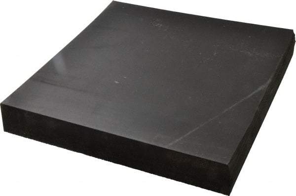 Made in USA - 12" Long, 12" Wide, Neoprene Spring Blend Rubber Foam Sheet - 65 to 75 Durometer, Black, -20 to 170°F, 1,000 psi Tensile Strength, Stock Length - Caliber Tooling