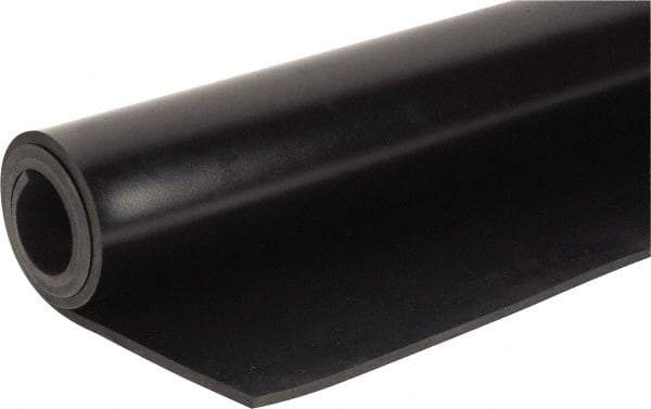 Made in USA - 36" Long, 24" Wide, Neoprene Spring Blend Rubber Foam Sheet - 65 to 75 Durometer, Black, -20 to 170°F, 1,000 psi Tensile Strength, Stock Length - Caliber Tooling