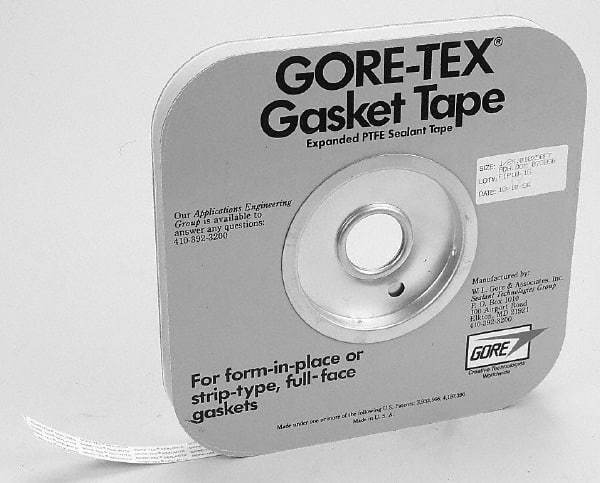 Made in USA - 0.04" Thick x 3/4" Wide, Gore-Tex Gasket Tape - 50' Long, White - Caliber Tooling