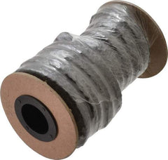 Made in USA - 3/8" x 9' Spool Length, Graphite Yarn Compression Packing - 3,500 Max psi, -450 to 6000° F, Dark Gray - Caliber Tooling