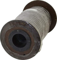 Made in USA - 3/16" x 19.4' Spool Length, Graphite Impregnated Aramid Compression Packing - 1,800 Max psi, -50 to 600° F, Gray - Caliber Tooling