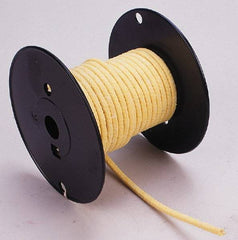 Made in USA - 1/4" x 24' Spool Length, TFE/Aramid Compression Packing - 5,000 Max psi, -100 to 500° F, Yellow - Caliber Tooling