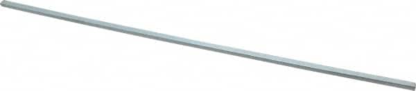 Made in USA - 12" Long, Zinc-Plated Step Key Stock for Shafts - C1018 Steel - Caliber Tooling
