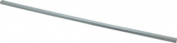 Made in USA - 12" Long, Zinc-Plated Step Key Stock for Gears - C1018 Steel - Caliber Tooling