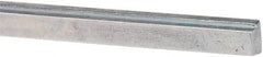 Made in USA - 12" Long, Zinc-Plated Step Key Stock for Gears - C1018 Steel - Caliber Tooling