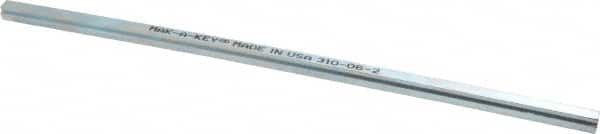 Made in USA - 12" Long, Zinc-Plated Step Key Stock for Gears - C1018 Steel - Caliber Tooling