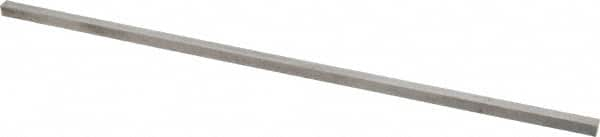 Made in USA - 12" Long x 1/4" High x 1/4" Wide, Undersized Key Stock - Type 316 Stainless Steel - Caliber Tooling