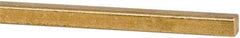 Made in USA - 12" Long x 3/16" High x 3/16" Wide, Over/Undersized Key Stock - Alloy 360 Brass - Caliber Tooling