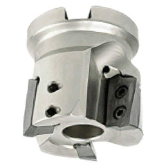 Iscar - 6 Inserts, 3" Cut Diam, 1" Arbor Diam, 0.827" Max Depth of Cut, Indexable Square-Shoulder Face Mill - 0/90° Lead Angle, 2" High, HP ADCR 2207.., HP ADCT 2207.., HP ADKT 2207.. Insert Compatibility, Series HP F90AT - Caliber Tooling